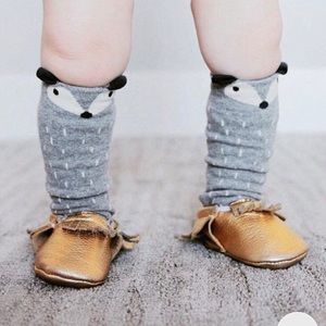 3/$30 Adorable Gray Baby Fox Socks
